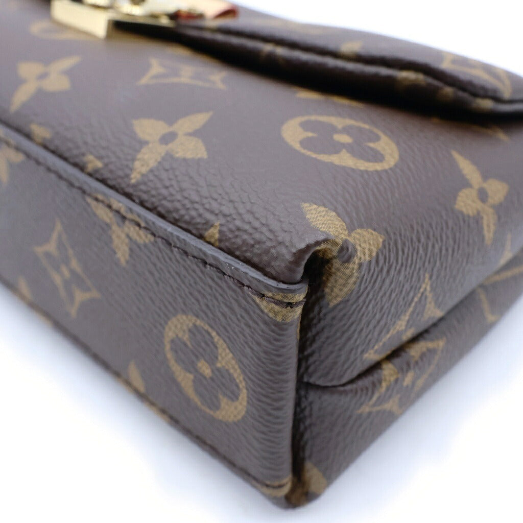 LOUIS VUITTON(ルイヴィトン) モノグラム ナノ・マドレーヌ 2WAYハンドバッグ チェーンショルダーバッグ ブラウン レザー×PVC M28426 ゴールド金具
