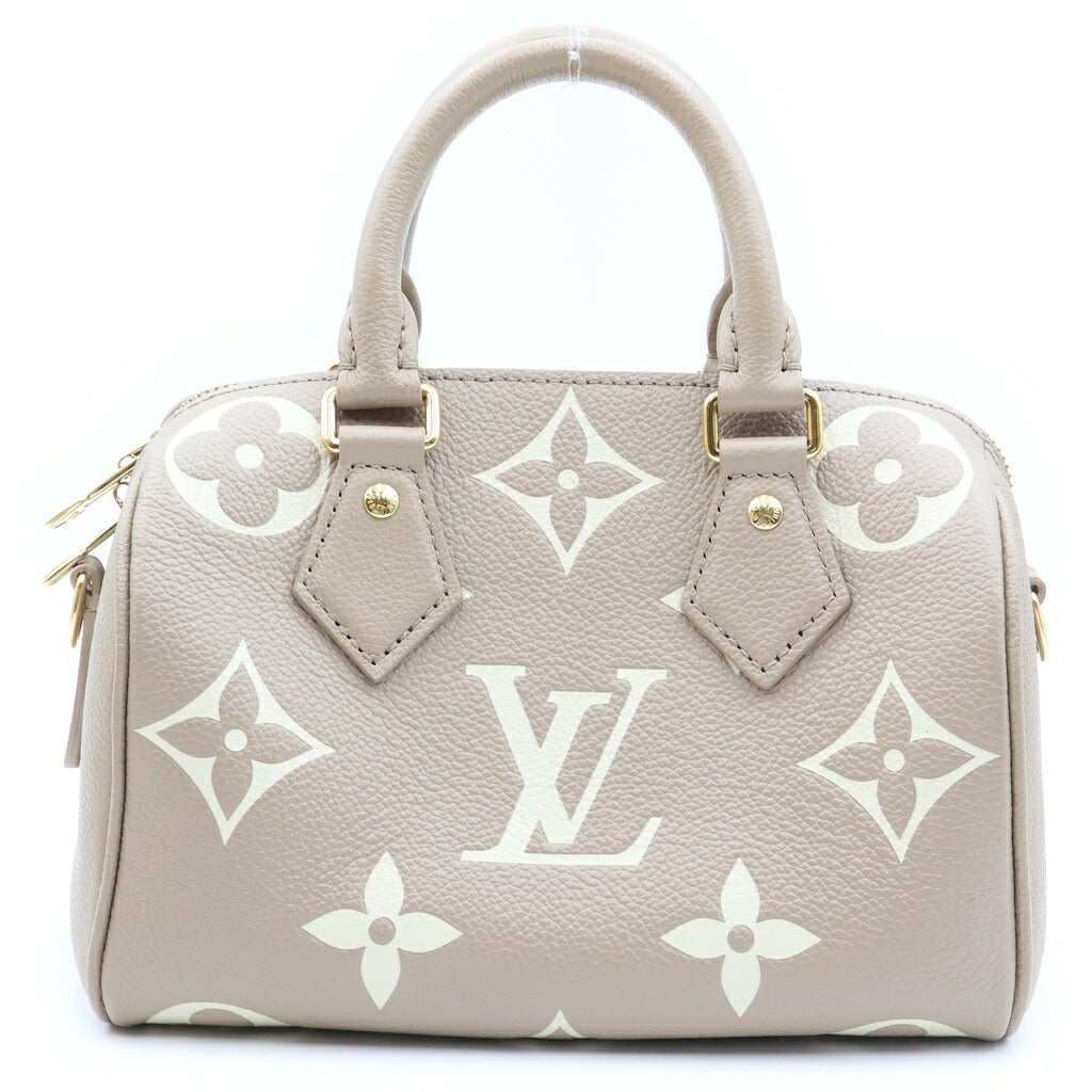 LOUIS VUITTON(ルイヴィトン) モノグラムアンプラント スピーディバンドリエール20 ハンド ショルダーバッグ 2WAY ベージュ レザー M46575 ゴールド金具