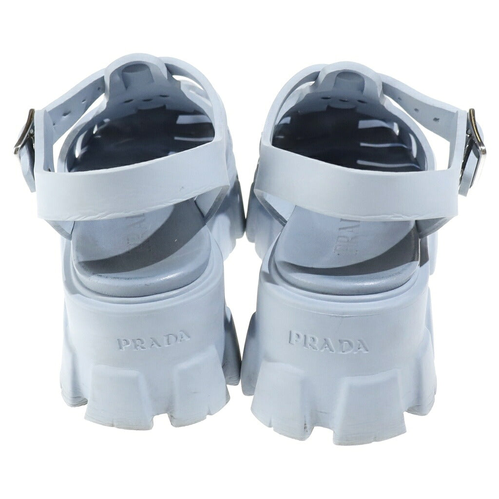PRADA(プラダ) モノリス ラバー サンダル トライアングルロゴ ネイビー 靴