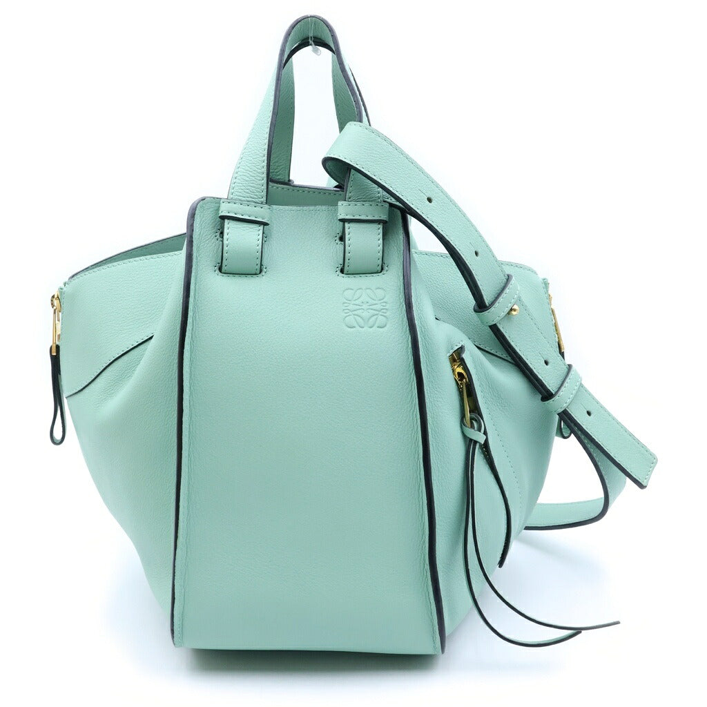 LOEWE(ロエベ) ハンモック ミディアム ショルダーバッグ ミントグリーン レザー ゴールド金具