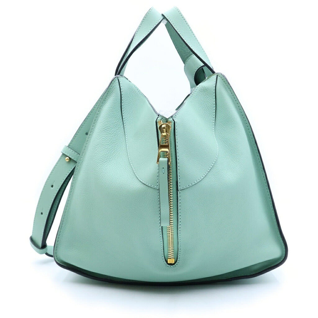 LOEWE(ロエベ) ハンモック ミディアム ショルダーバッグ ミントグリーン レザー ゴールド金具