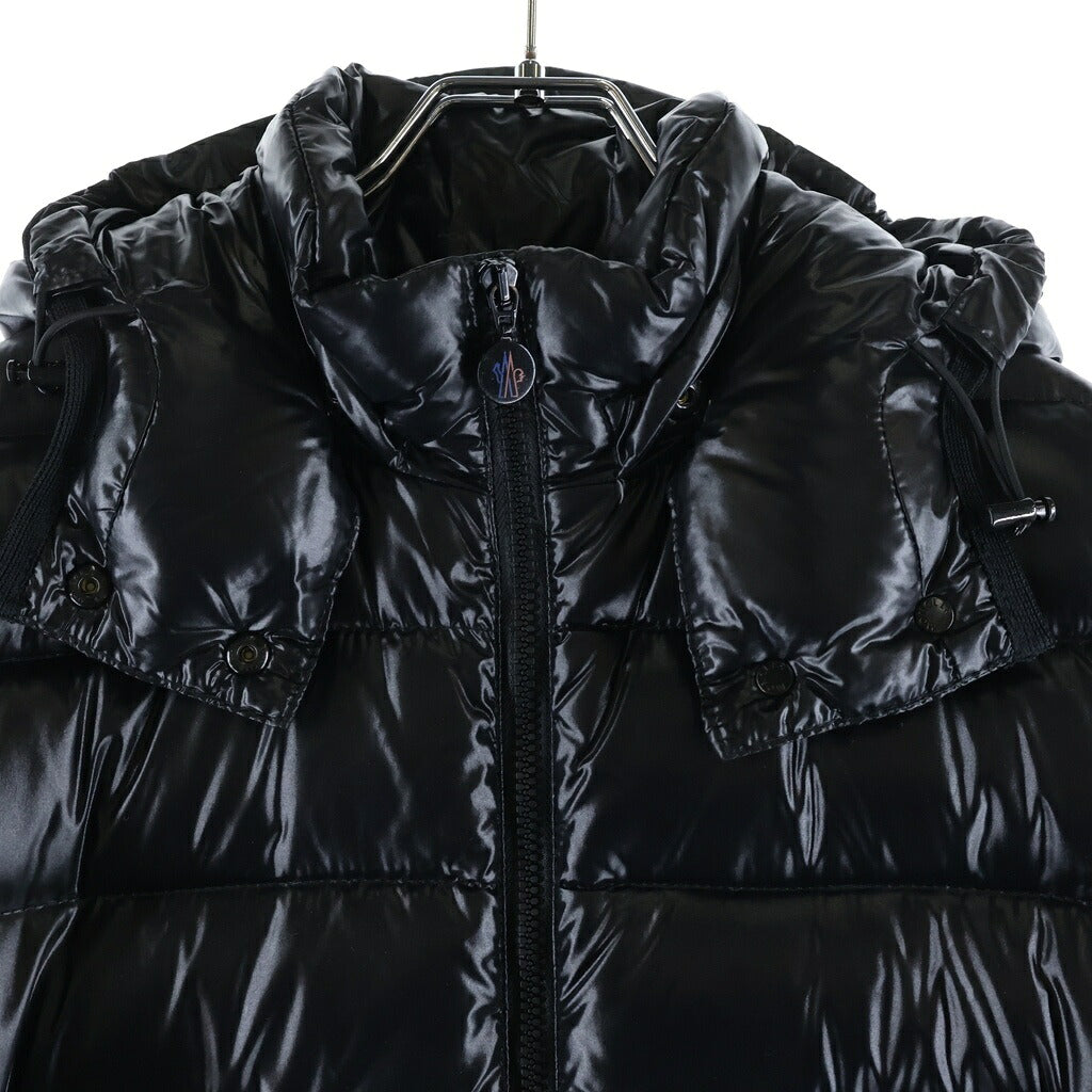MONCLER(モンクレール) MOKA ロングダウンコート ブラック フルジップ ナイロン/ダウン