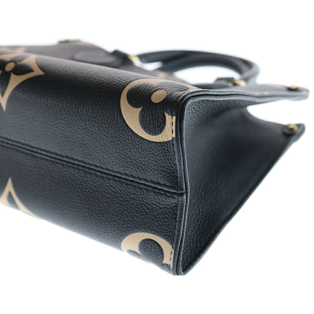 LOUIS VUITTON(ルイヴィトン) オンザゴーPM ハンドバッグ モノグラム アンプラント レザー バイカラー ブラック/アイボリー M45659