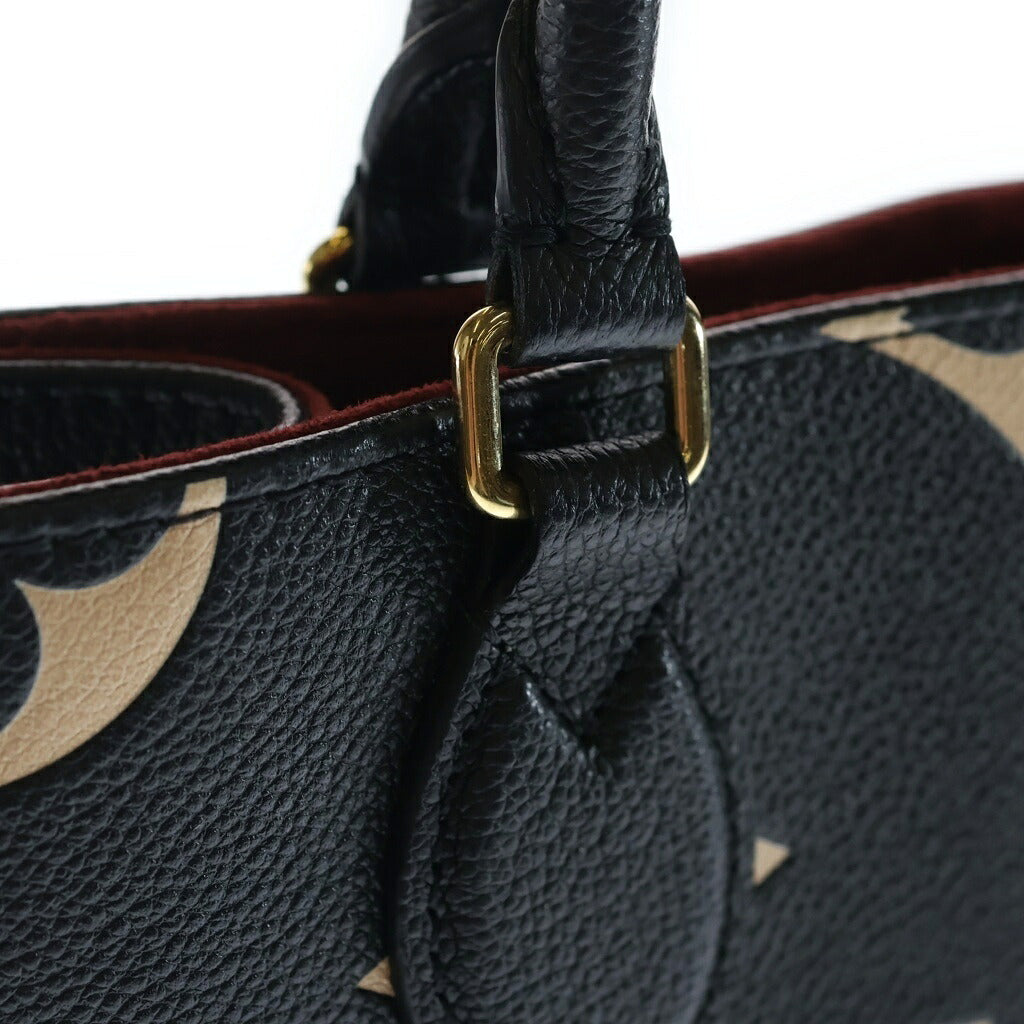 LOUIS VUITTON(ルイヴィトン) オンザゴーPM ハンドバッグ モノグラム アンプラント レザー バイカラー ブラック/アイボリー M45659