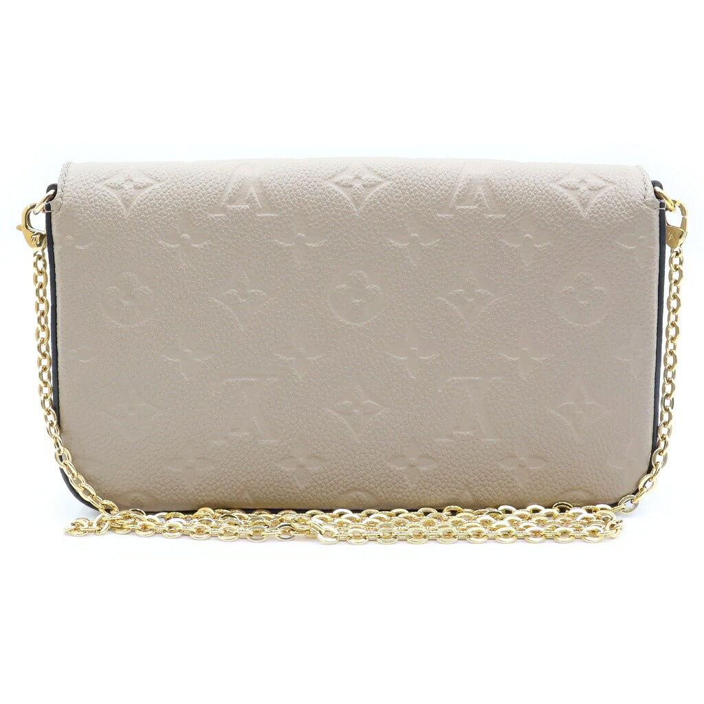 LOUIS VUITTON(ルイヴィトン) モノグラムアンプラント ポシェットフェリシー トゥルトレール チェーンショルダーバッグ ベージュ レザー M82609 ゴールド金具