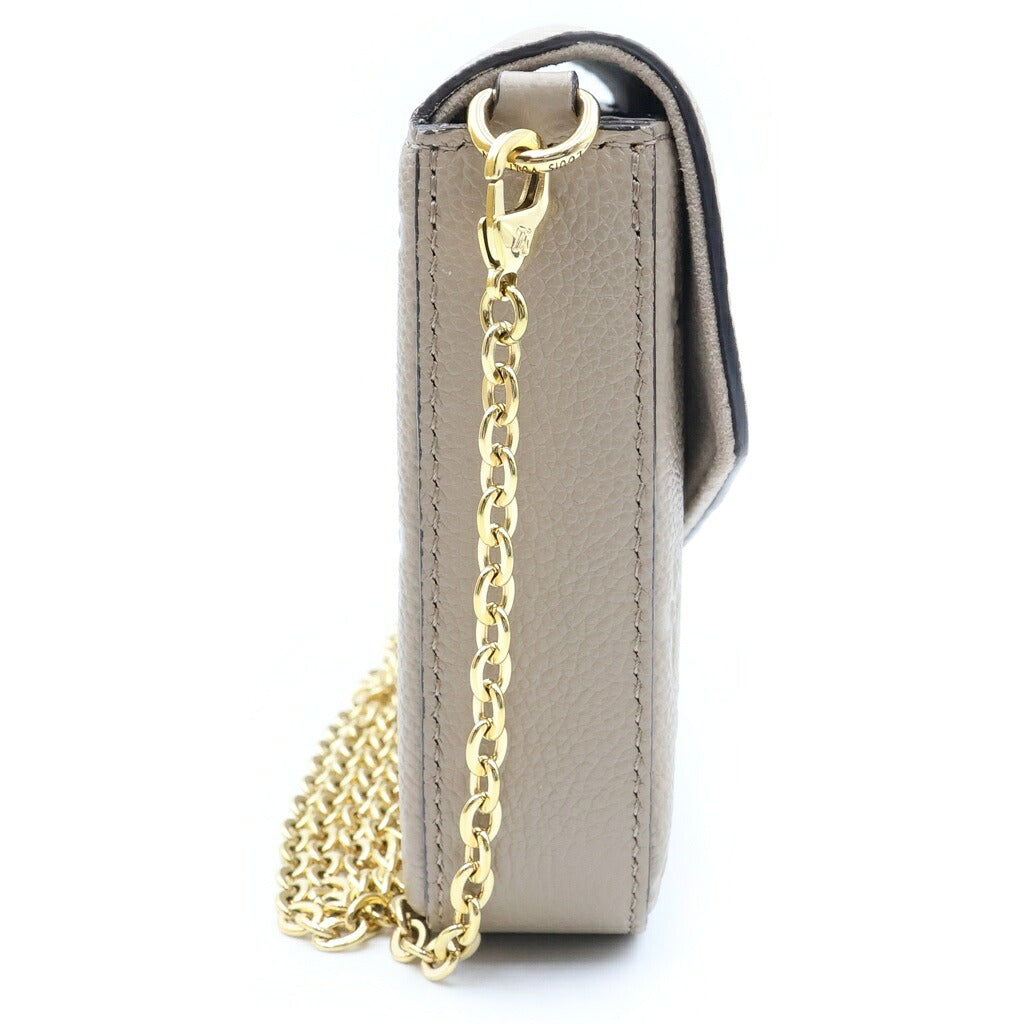 LOUIS VUITTON(ルイヴィトン) モノグラムアンプラント ポシェットフェリシー トゥルトレール チェーンショルダーバッグ ベージュ レザー M82609 ゴールド金具