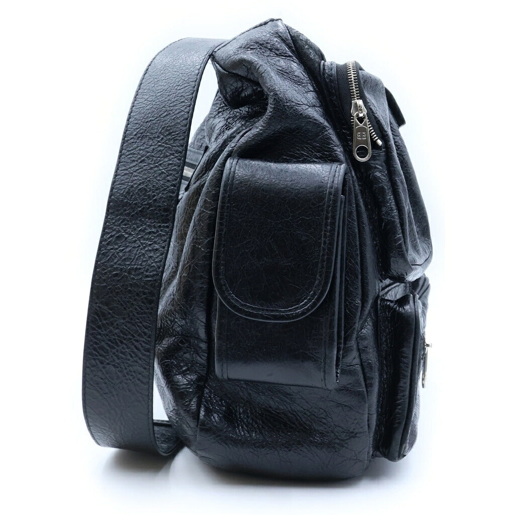BALENCIAGA(バレンシアガ) スーパービジー ショルダーバッグ レザー ブラック 785297