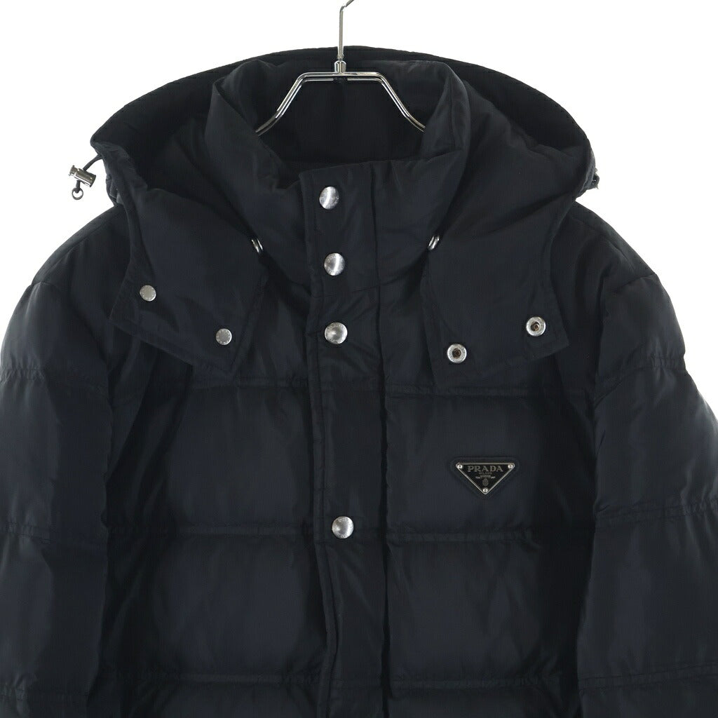 PRADA(プラダ) トライアングルロゴ ダウン ジャケット ナイロン ブラック SGH070