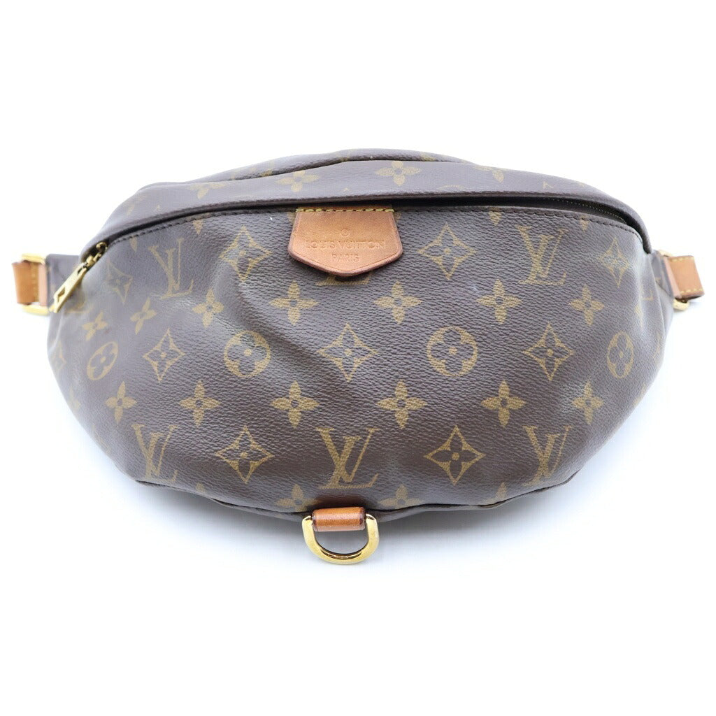 LOUIS VUITTON(ルイヴィトン) モノグラム バムバッグ ショルダーバッグ ブラウン レザー×PVC M43644 ゴールド金具