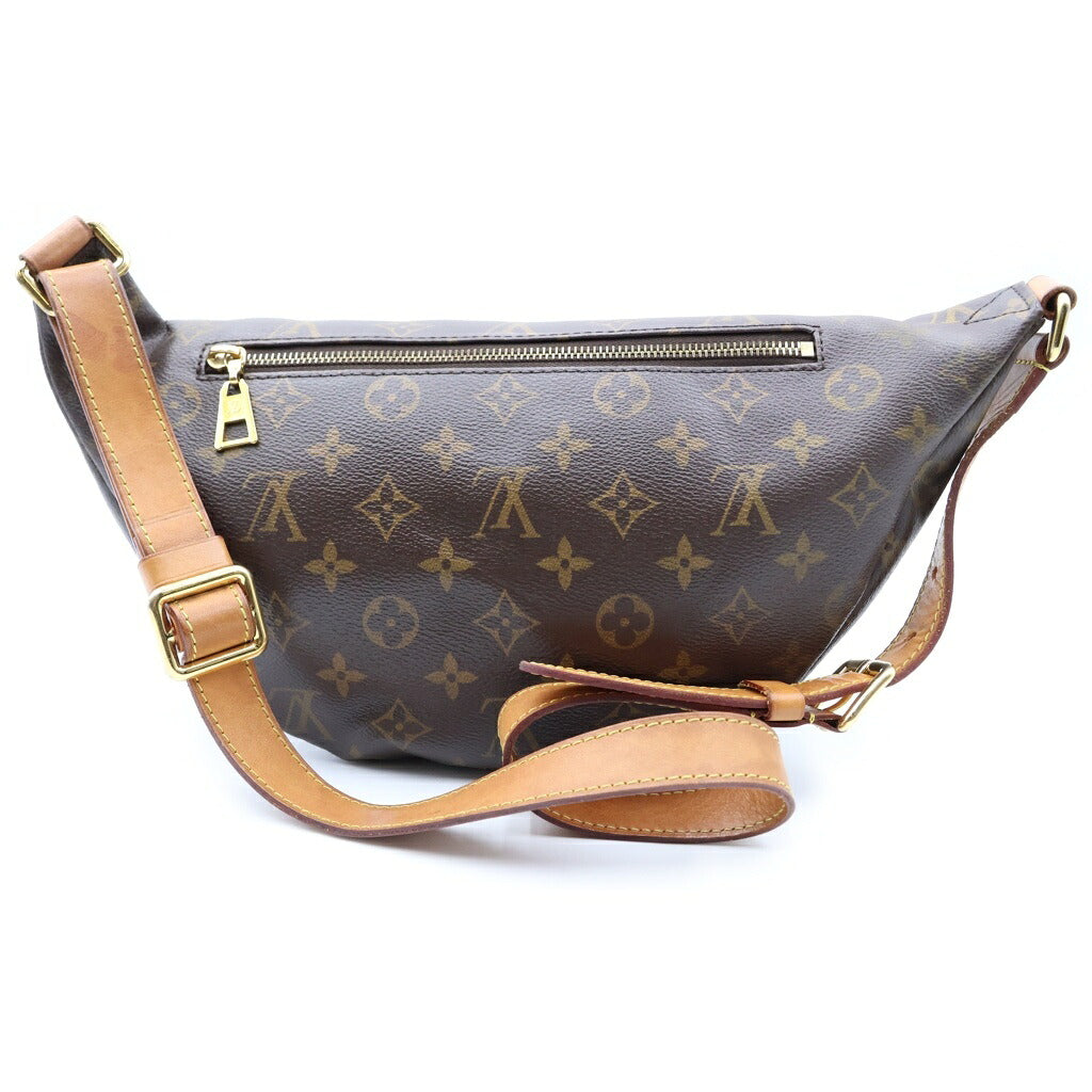 LOUIS VUITTON(ルイヴィトン) モノグラム バムバッグ ショルダーバッグ ブラウン レザー×PVC M43644 ゴールド金具