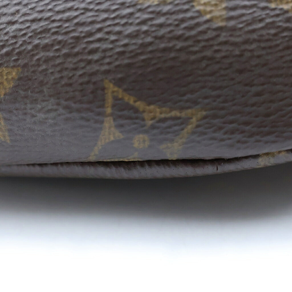 LOUIS VUITTON(ルイヴィトン) モノグラム バムバッグ ショルダーバッグ ブラウン レザー×PVC M43644 ゴールド金具