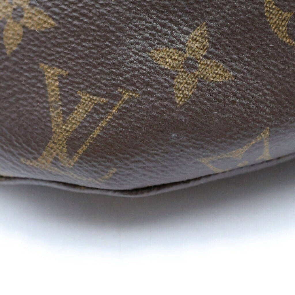 LOUIS VUITTON(ルイヴィトン) モノグラム バムバッグ ショルダーバッグ ブラウン レザー×PVC M43644 ゴールド金具