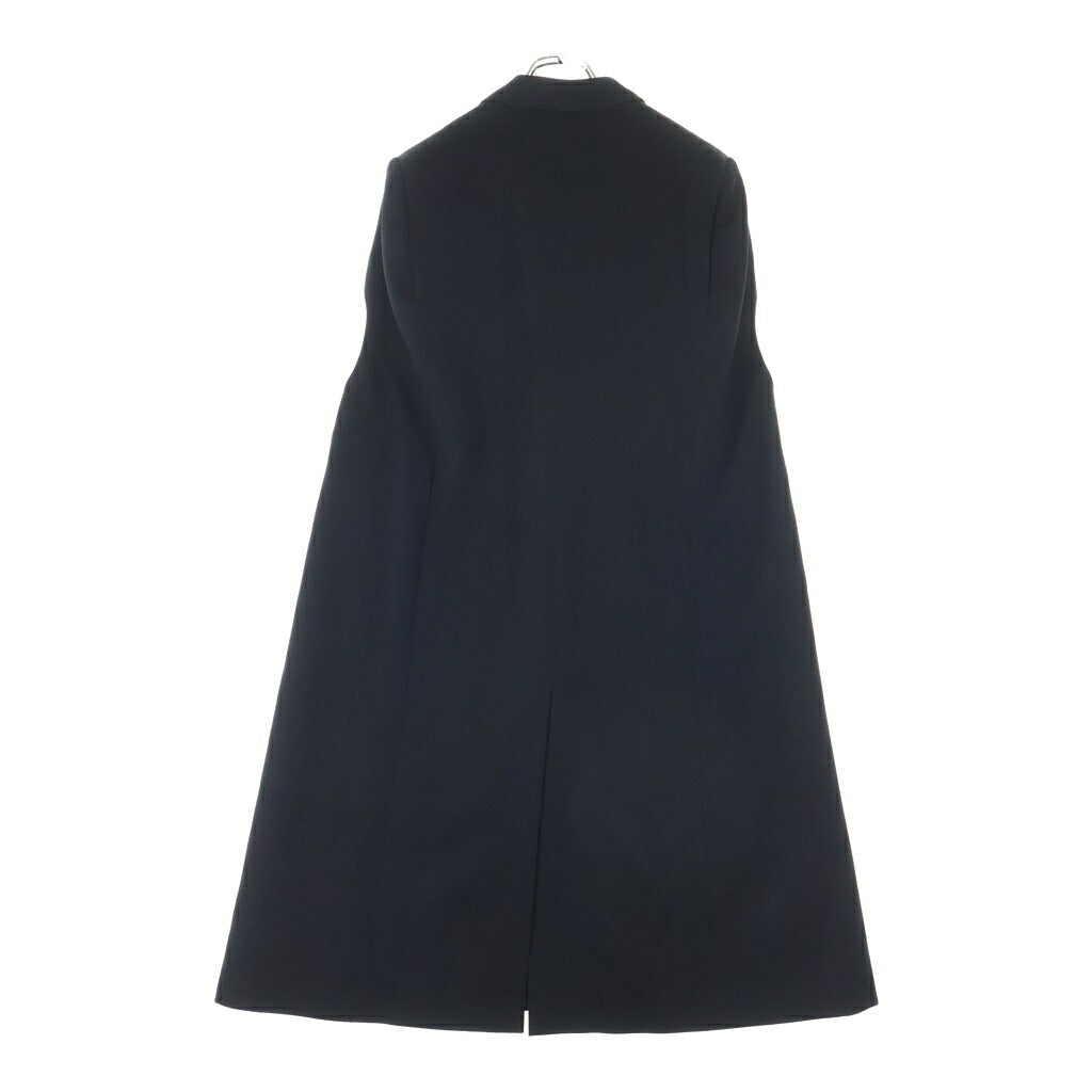 BURBERRY LONDON(バーバリーロンドン) Mellis Grain De Poudre Tailored Cape ウール ノースリーブ 2B ロング テーラード ジャケット コート ケープ ジレ ベスト ブラック 8032074