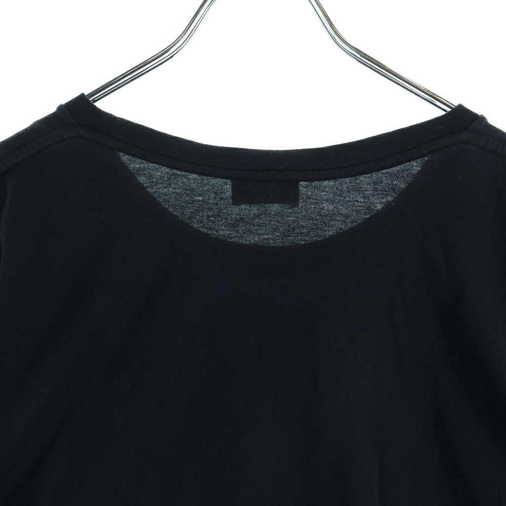 SAINT LAURENT PARIS(サンローランパリ) ロゴプリント クルーネック 半袖 Tシャツ カットソー ブラック 464572