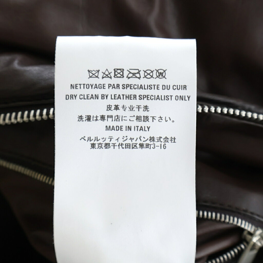 Berluti(ベルルッティ) パティーヌ ラムレザー ダウンジャケット エキノックスブラウン レディース