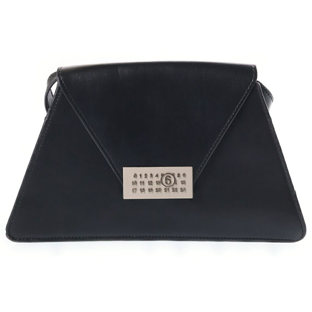 MM6 Maison Margiela(エムエムシックスメゾンマルジェラ) Numeric ショルダーバッグ ブラック レザー SB6ZH0015 シルバー金具