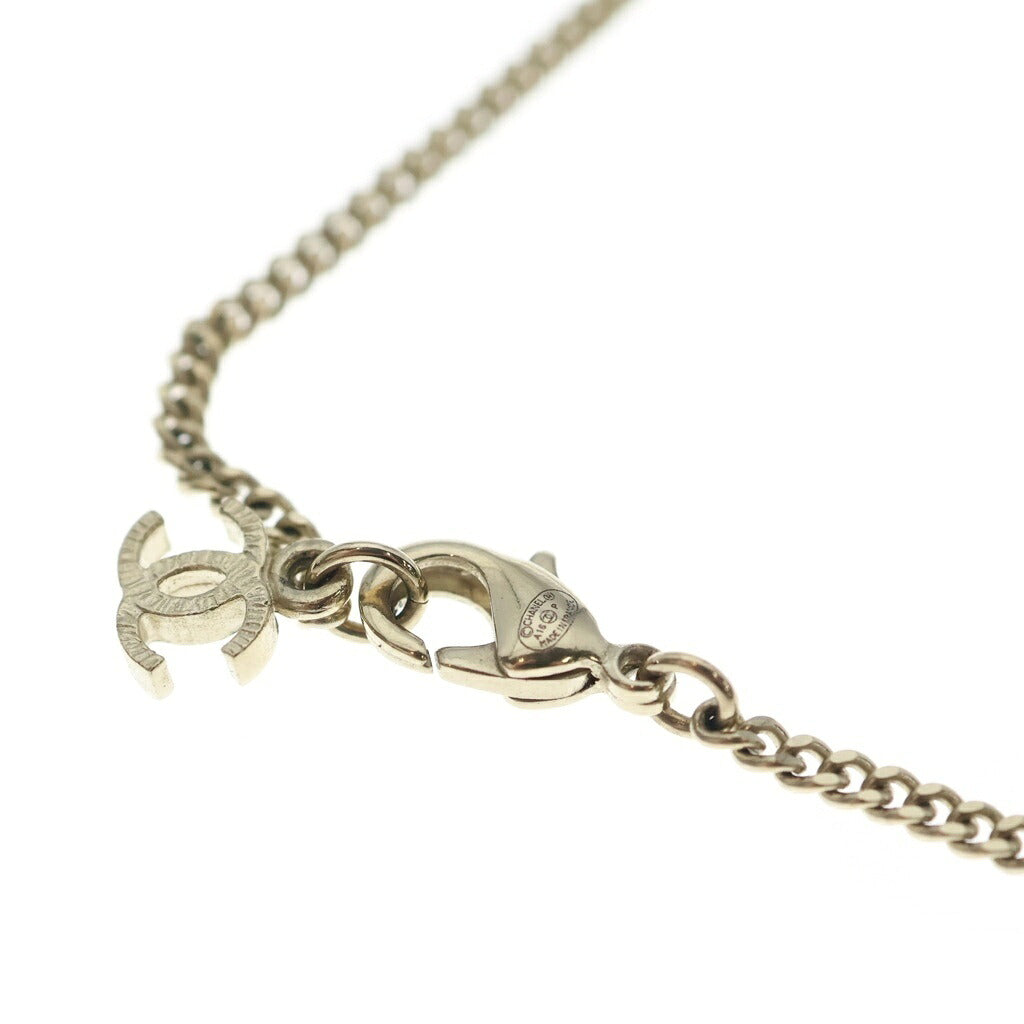 CHANEL(シャネル) ココマーク ネックレス ペンダント チェーン ゴールド×ライトグリーン A16P
