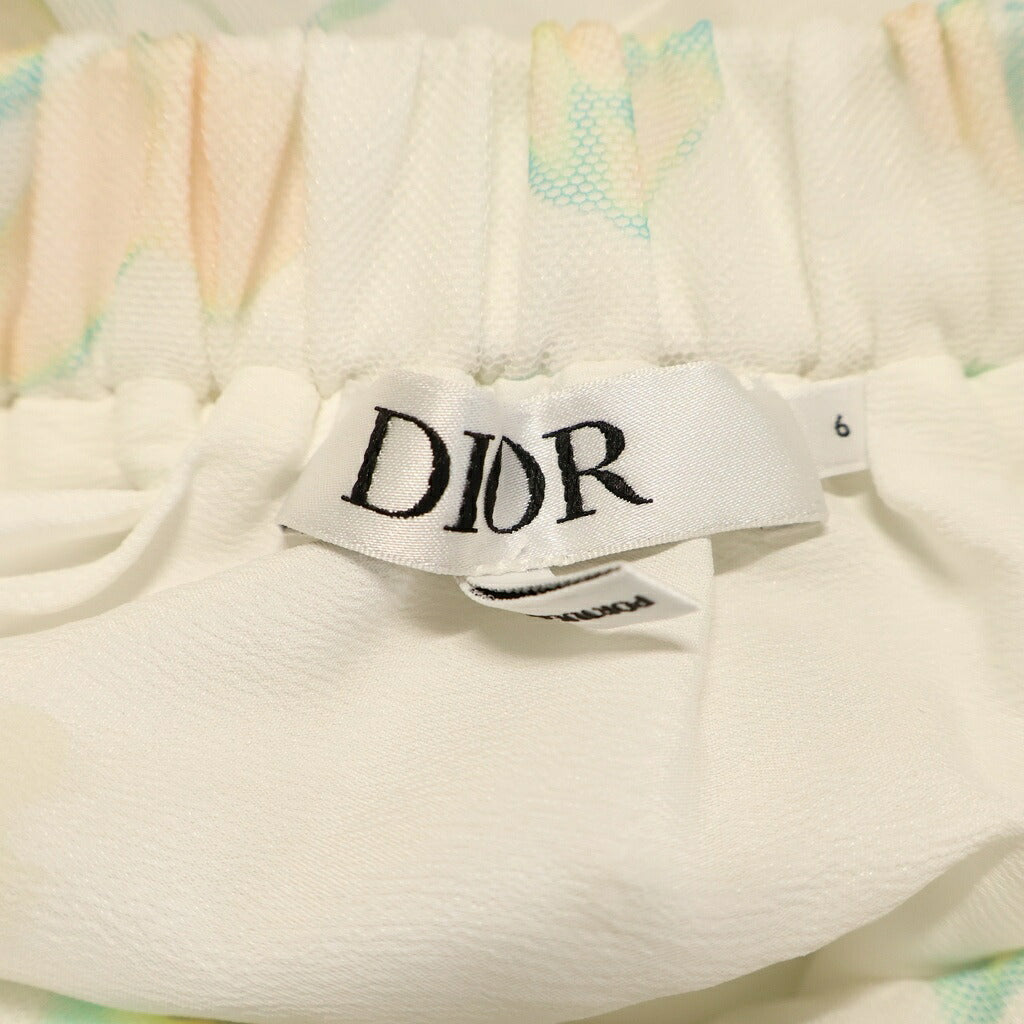 Christian Dior(クリスチャンディオール) スカート キッズ クローバー レース プリーツ ポリエステル ホワイト/グリーン 4WBM11SKTC レディース