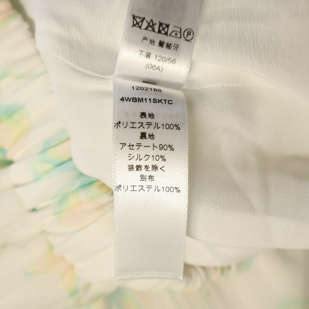 Christian Dior(クリスチャンディオール) スカート キッズ クローバー レース プリーツ ポリエステル ホワイト/グリーン 4WBM11SKTC レディース
