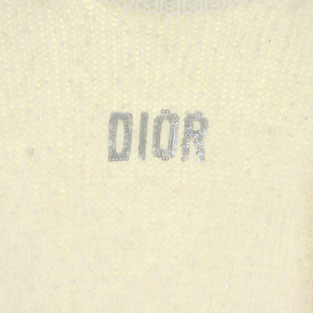 Christian Dior(クリスチャンディオール) ロゴ セーター ニット キッズ スパンコール 半袖 ホワイト 4SBM14DRSB レディース