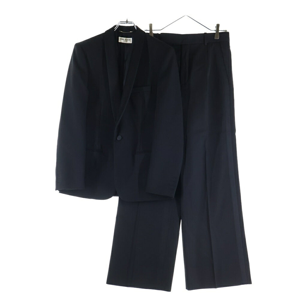 SAINT LAURENT PARIS(サンローランパリ) スモーキング ジャケット テーラードジャケット パンツ スーツセットアップ ウール ポリエステル ブラック レディース