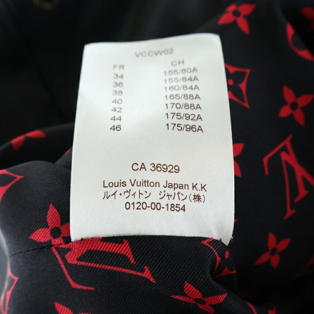 LOUIS VUITTON(ルイヴィトン) ライダース レザージャケット アウター モノグラム レザー シルク ブラック/レッド RWA161A LGA F9LJ12