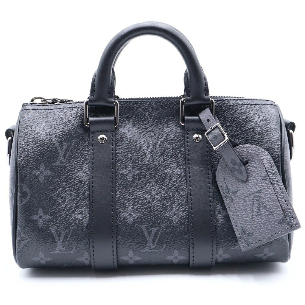 LOUIS VUITTON(ルイヴィトン) モノグラム エクリプス キーポル バンドリエール 25 ハンドバッグ ショルダーバッグ 2WAY ブラック PVC×レザー M46271 ICタイプ