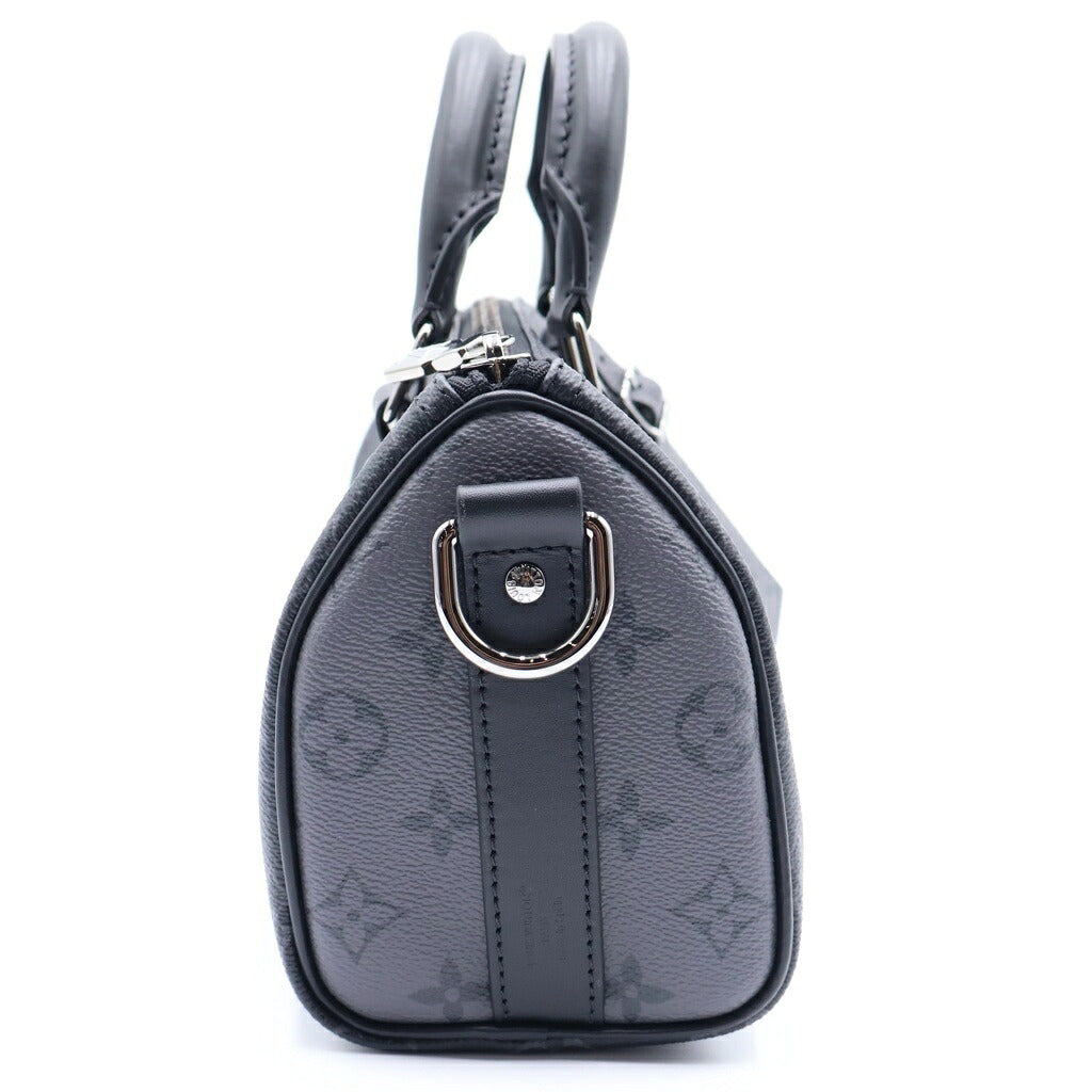 LOUIS VUITTON(ルイヴィトン) モノグラム エクリプス キーポル バンドリエール 25 ハンドバッグ ショルダーバッグ 2WAY ブラック PVC×レザー M46271 ICタイプ