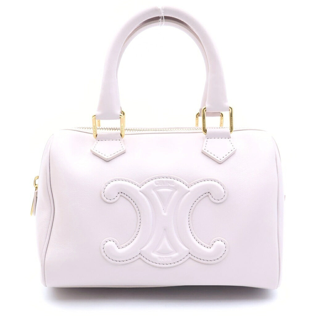 CELINE(セリーヌ) キュイルトリオンフ スモールボストンバッグ ハンドバッグ ショルダーバッグ 2WAY レザー ピンク 10P04 3ESM