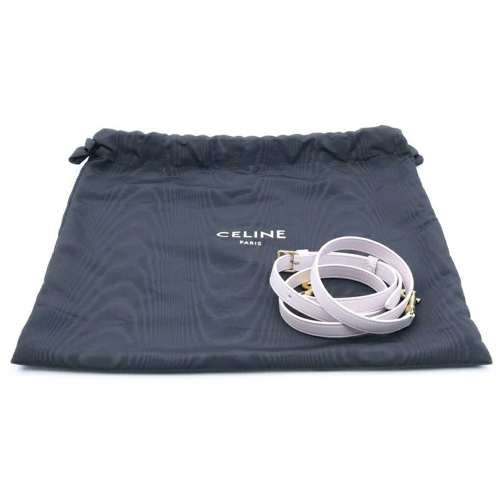 CELINE(セリーヌ) キュイルトリオンフ スモールボストンバッグ ハンドバッグ ショルダーバッグ 2WAY レザー ピンク 10P04 3ESM
