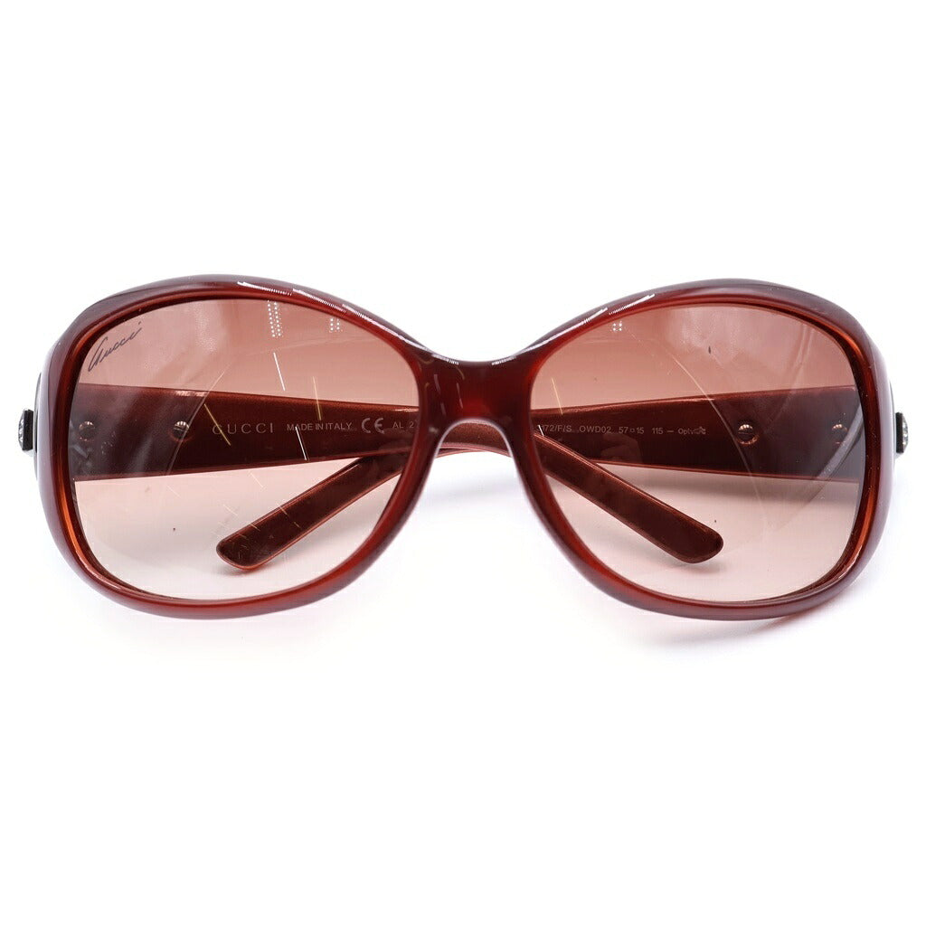 GUCCI(グッチ) サングラス アイウェア ホースビット ラインストーン ボルドー GG3172/F/S