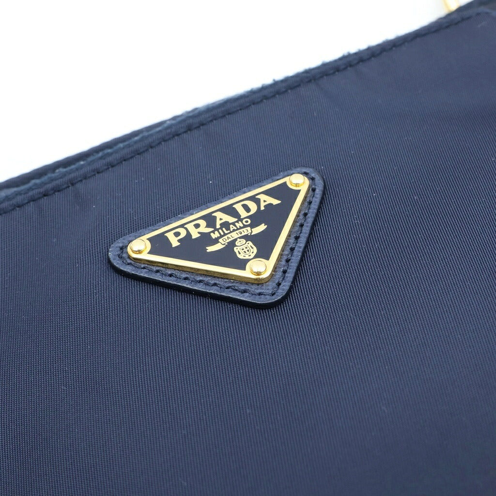 PRADA(プラダ) テスート ナイロンショルダーバッグ ネイビー BT0693 ゴールド金具