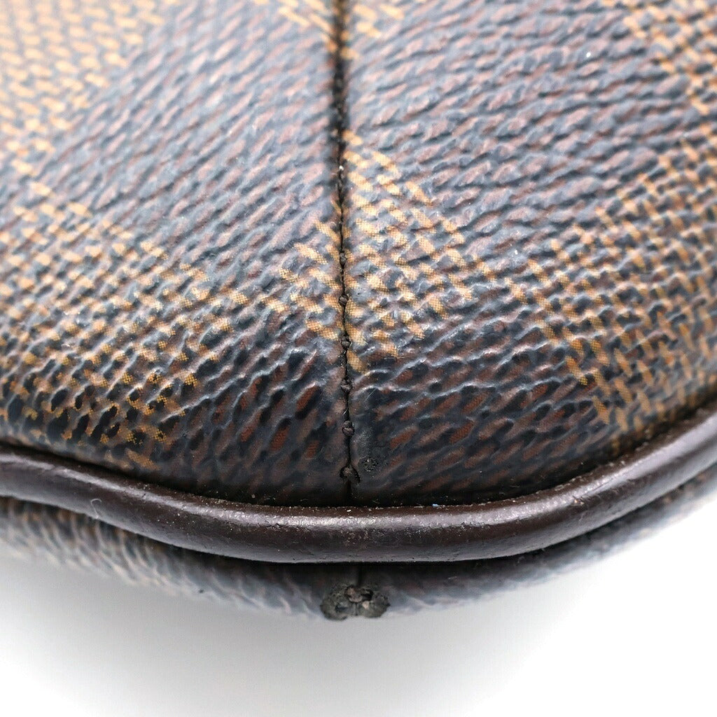 LOUIS VUITTON(ルイヴィトン) ダミエ ブルームズべリPM ショルダーバッグ ブラウン レザー×PVC N42251 ゴールド金具