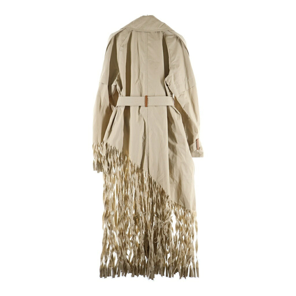 LOEWE(ロエベ) 17AW フリンジ トレンチコート ロングコート コットン ベージュ D2181220PA
