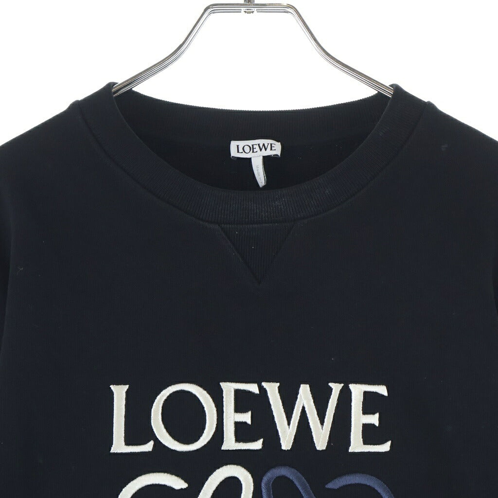 LOEWE(ロエベ) アナグラム ロゴ スウェット 長袖 コットン ブラック