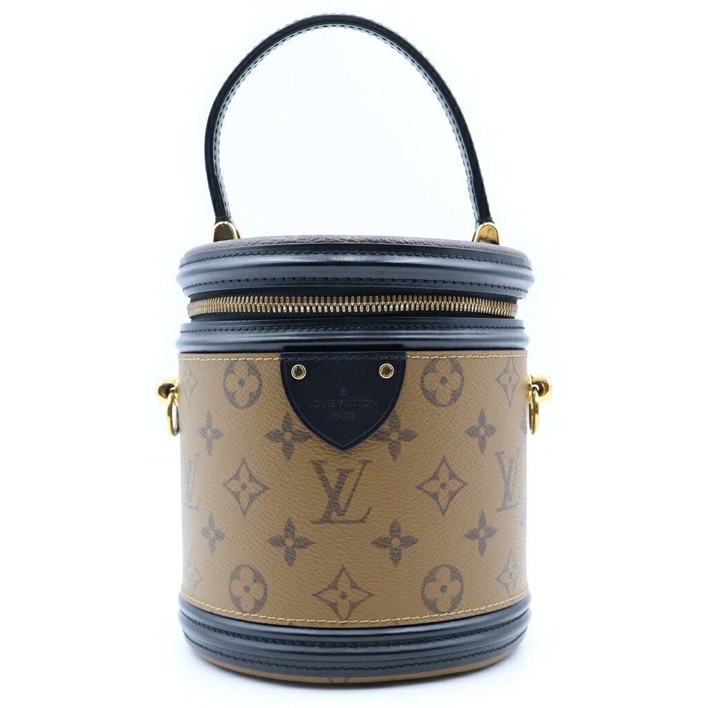 LOUIS VUITTON(ルイヴィトン) モノグラムリバース カンヌ 2WAYハンドバッグ ショルダーバッグ ブラウン×ブラック レザー×PVC M43986 ゴールド金具