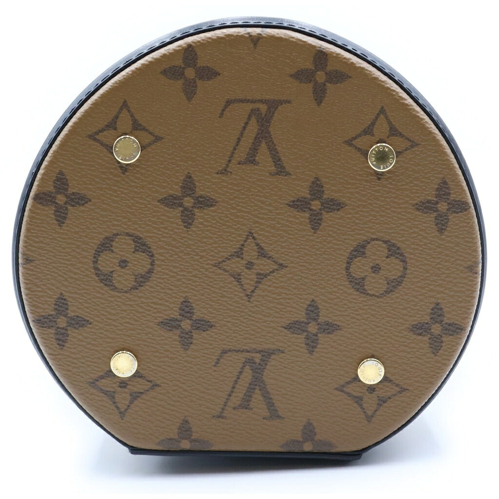 LOUIS VUITTON(ルイヴィトン) モノグラムリバース カンヌ 2WAYハンドバッグ ショルダーバッグ ブラウン×ブラック レザー×PVC M43986 ゴールド金具