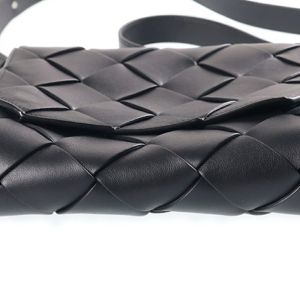 BOTTEGA VENETA(ボッテガヴェネタ) イントレチャート ディアゴ ショルダーバッグ ブラック レザー