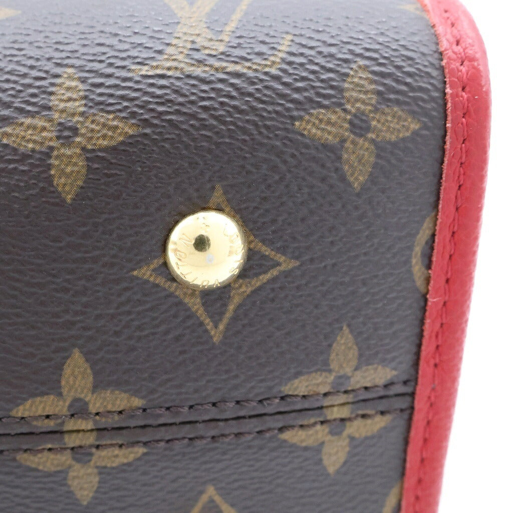 LOUIS VUITTON(ルイヴィトン) ポパンクールPM ハンドバッグ トートバッグ 2way モノグラム PVCレザー ブラウン/レッド M43433