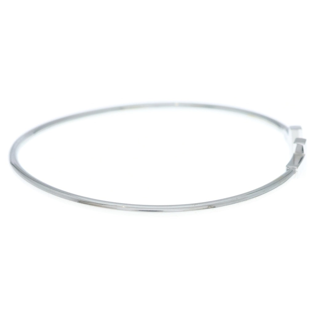 TIFFANY & Co.(ティファニー) Tナロー ワイヤー ブレスレット バングル ホワイトゴールド Au750WG