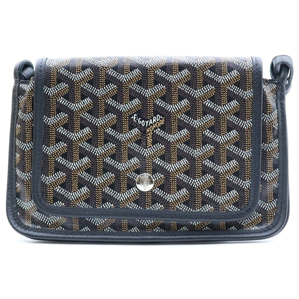 GOYARD(ゴヤール) プリュメ ショルダーバッグ ポーチウォレット PVCレザー ブラック/ブラウン
