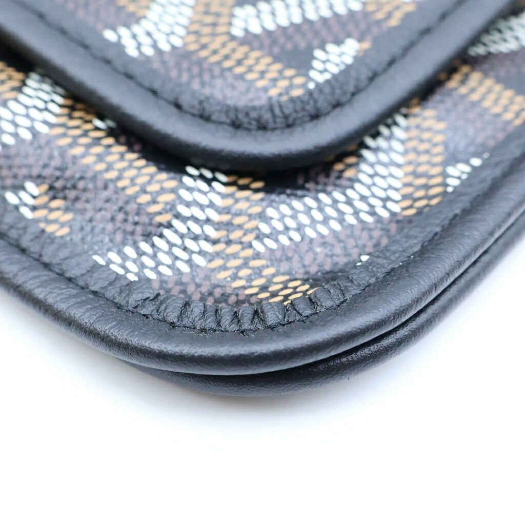 GOYARD(ゴヤール) プリュメ ショルダーバッグ ポーチウォレット PVCレザー ブラック/ブラウン