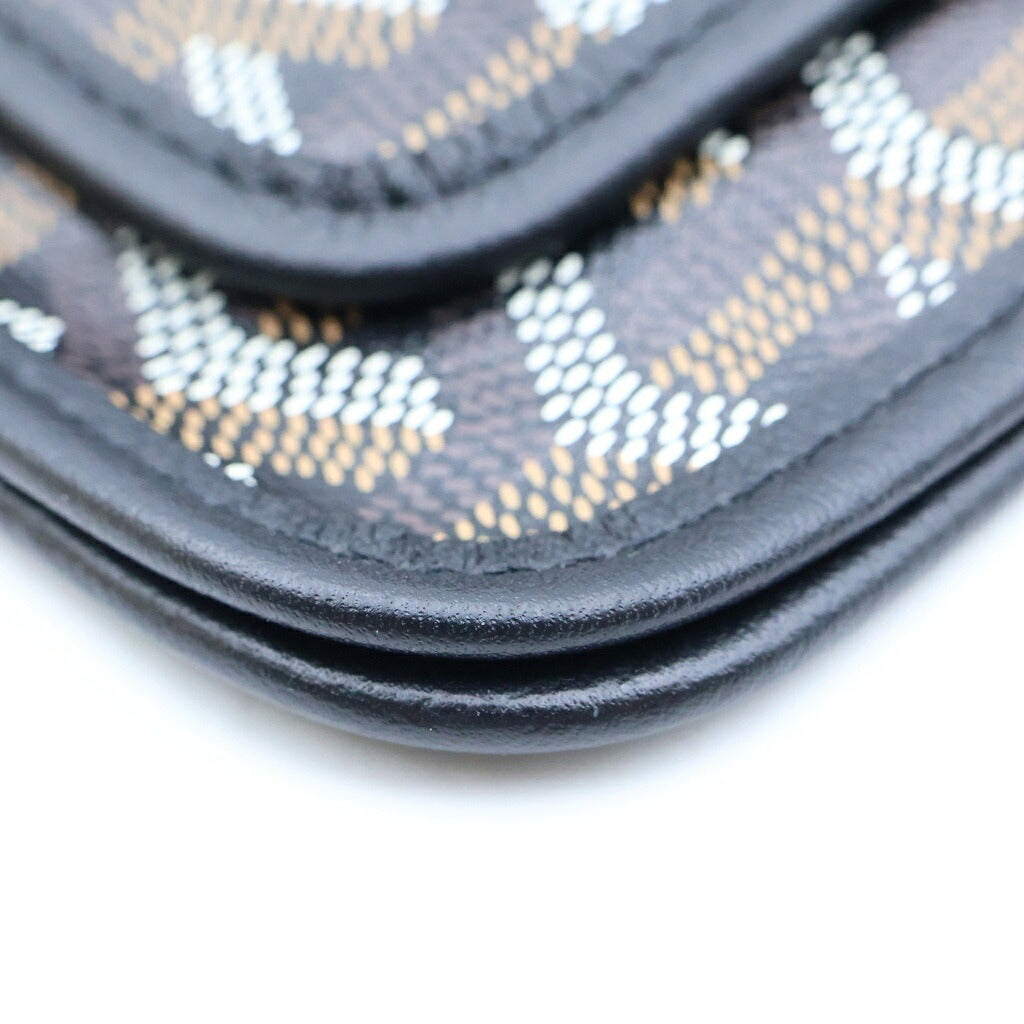 GOYARD(ゴヤール) プリュメ ショルダーバッグ ポーチウォレット PVCレザー ブラック/ブラウン