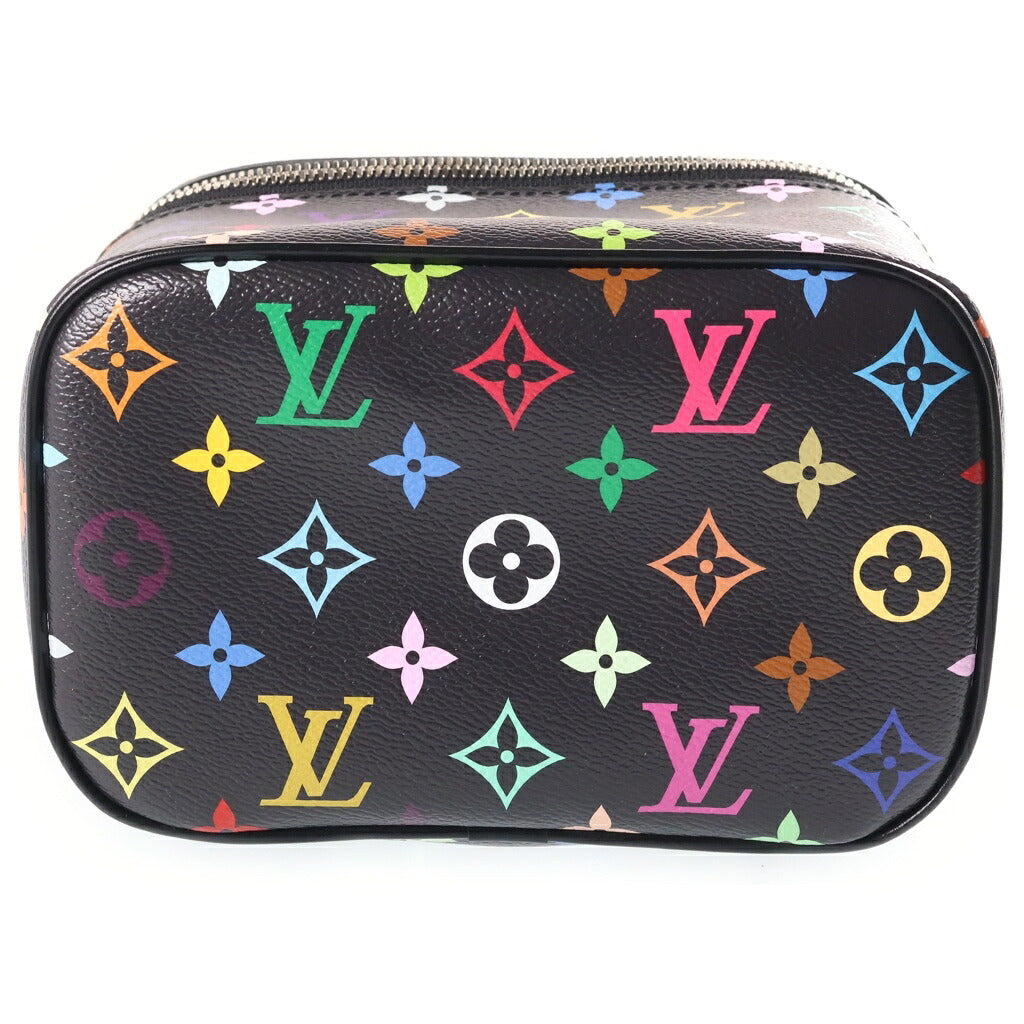LOUIS VUITTON(ルイヴィトン) LV×TM モノグラム マルチカラー ニース ミニ バニティバッグ ハンドバッグ ブラック PVC×レザー M13747 ICタイプ