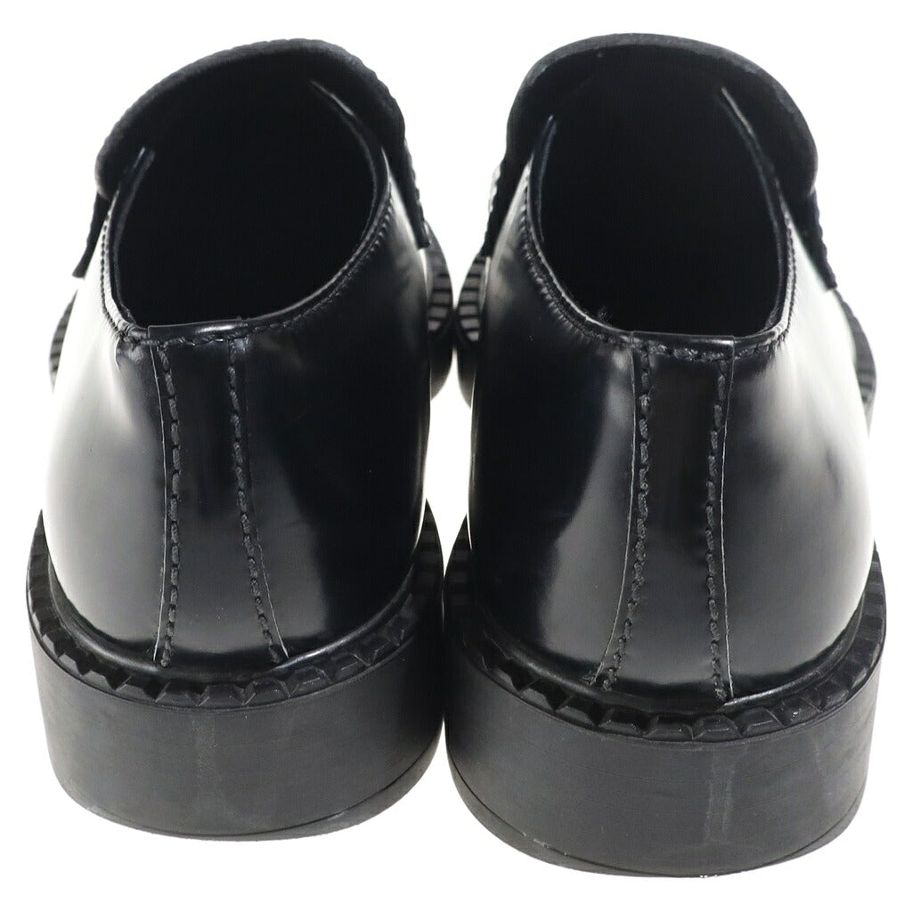 PRADA(プラダ) チョコレート ブラッシュドレザー ローファー レザー ブラック 2DE127