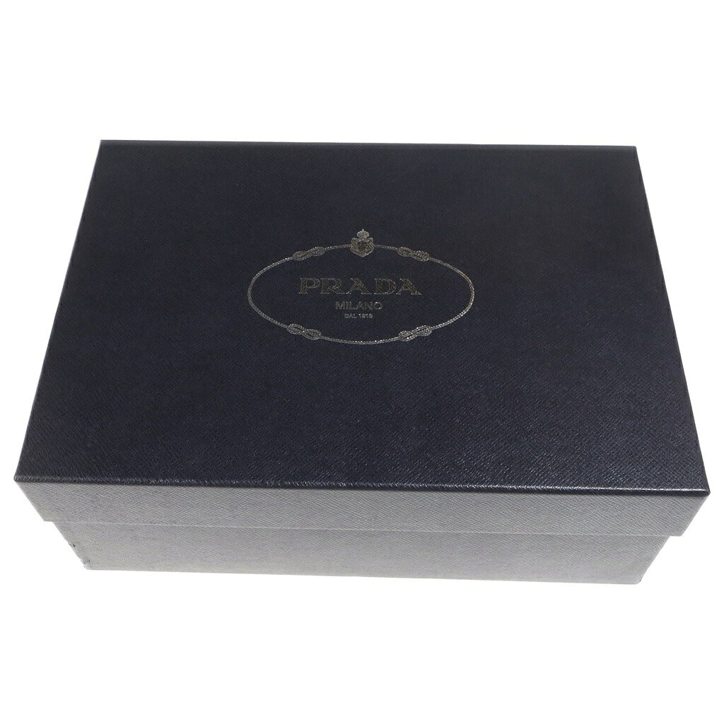 PRADA(プラダ) チョコレート ブラッシュドレザー ローファー レザー ブラック 2DE127