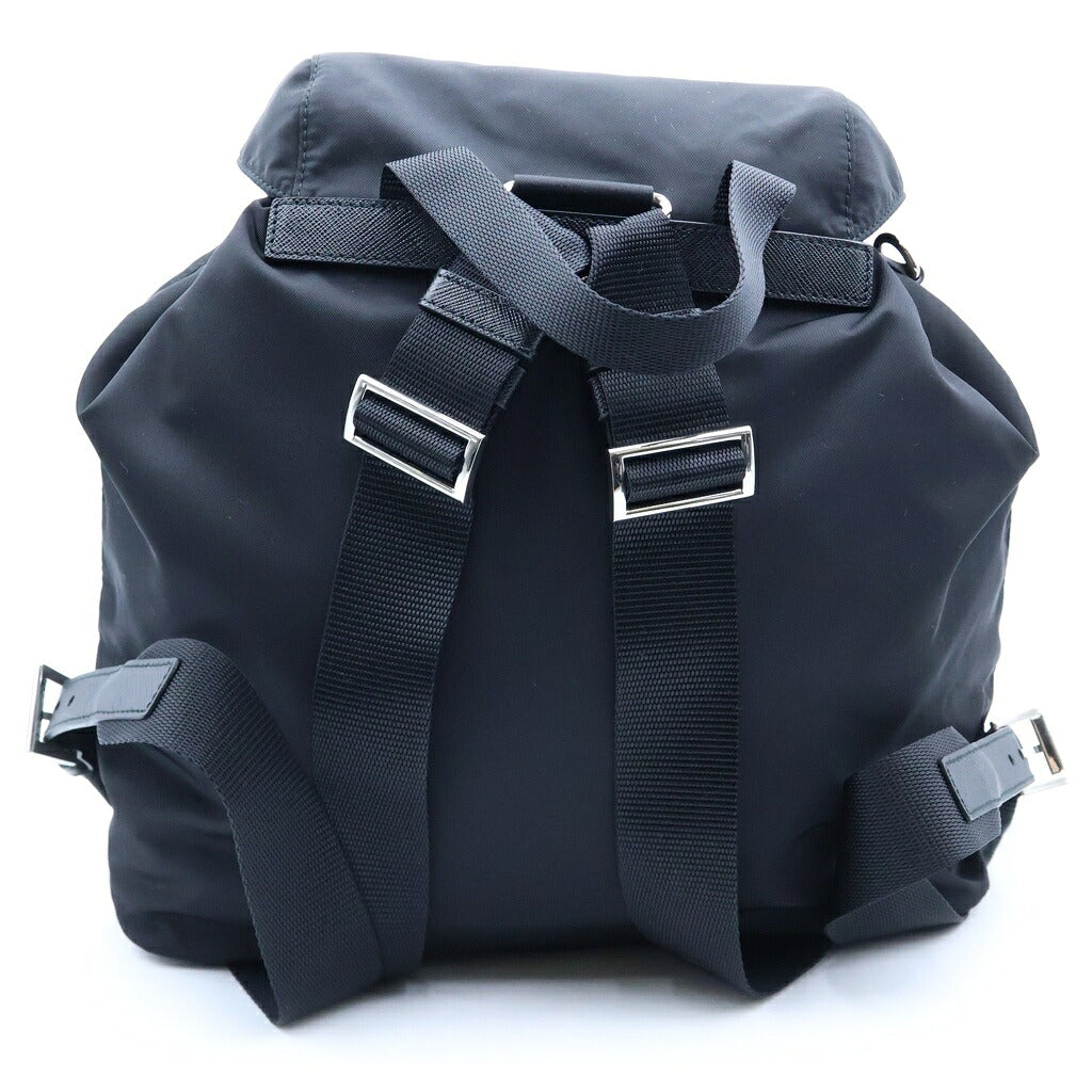 PRADA(プラダ) Re-Nyion トライアングルロゴ バックパック リュックサック ミディアム ブラック ナイロン 1BZ811