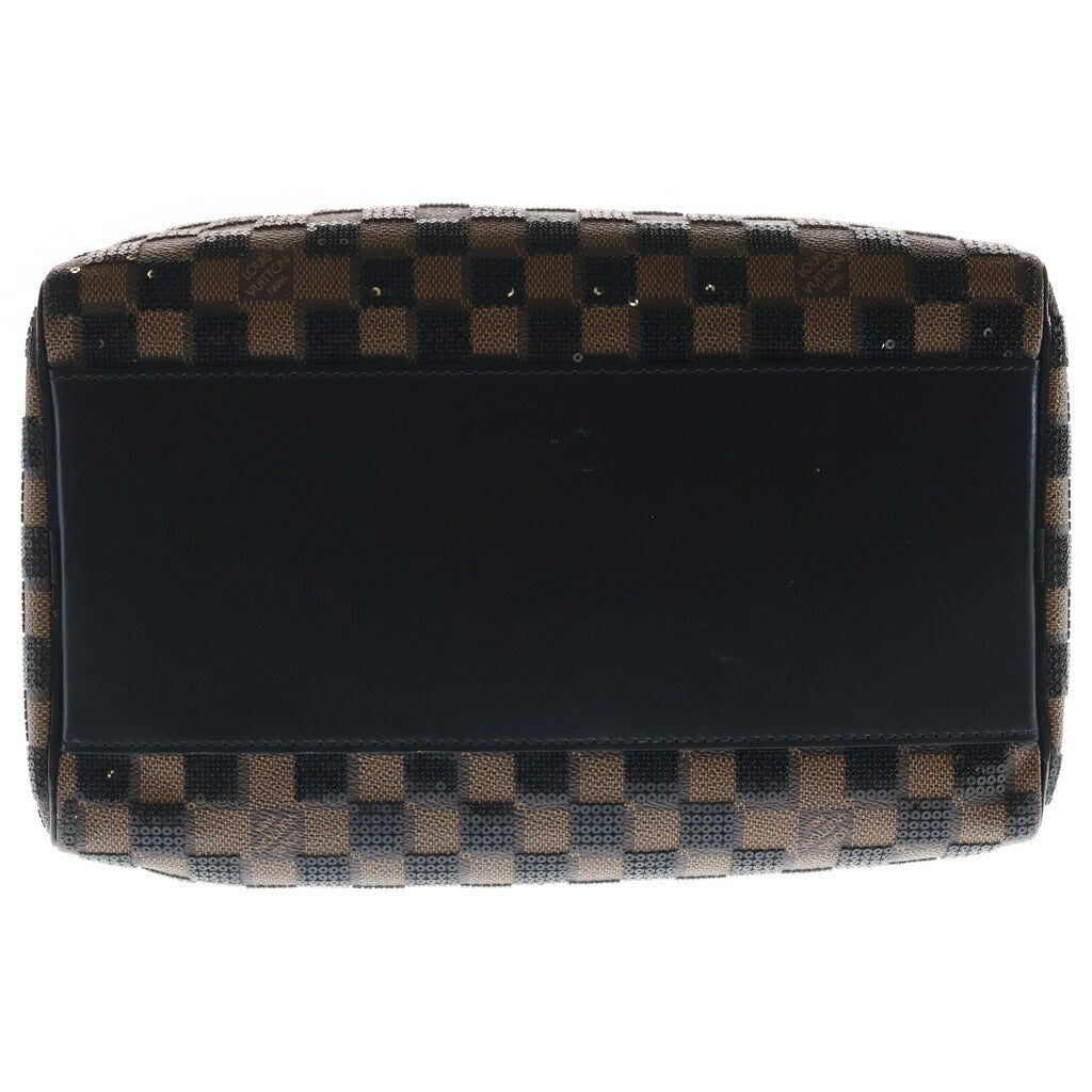 LOUIS VUITTON(ルイヴィトン) ダミエ パイエット スピーディ30 ハンドバッグ ミニボストンバッグ ブラウン×ブラック PVC×レザー スパンコール N41262
