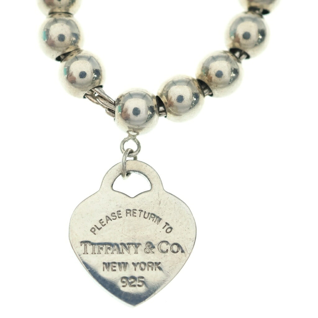 TIFFANY & Co.(ティファニー) リターントゥ ハートタグ ビーズ ブレスレット シルバー×ティファニーブルー 925