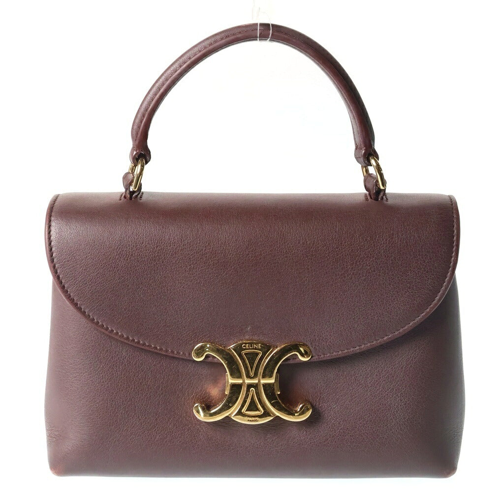 CELINE(セリーヌ) ティーン ニノ 2WAYハンドバッグ ショルダーバッグ ブラウン レザー ゴールド金具